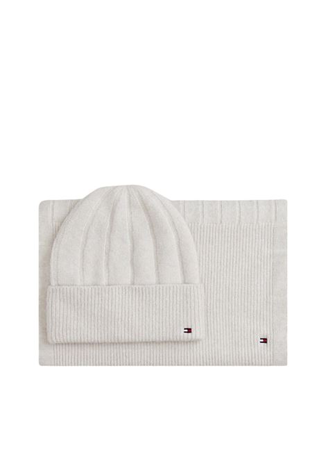 Set regalo con sciarpa e berretto morbidi GRIGIO CHIARO Tommy Hilfiger | AW0AW17994PQU